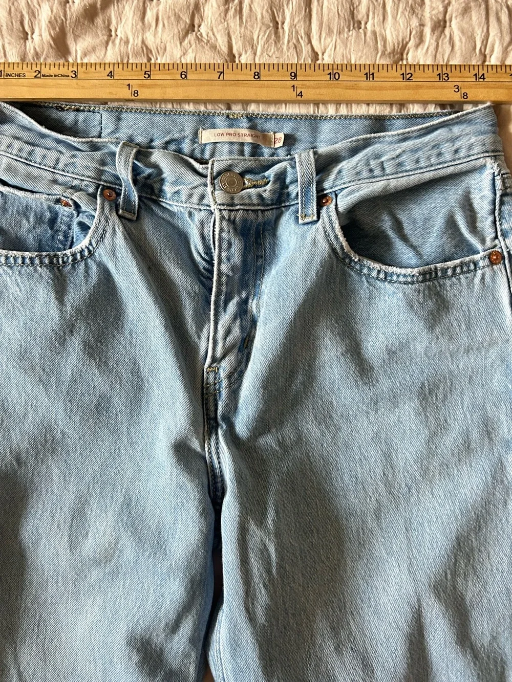 Levi's Light Blue Straight Leg Jeans - Picture 7 of 10